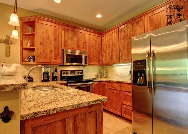 Vacation home kitchen.
