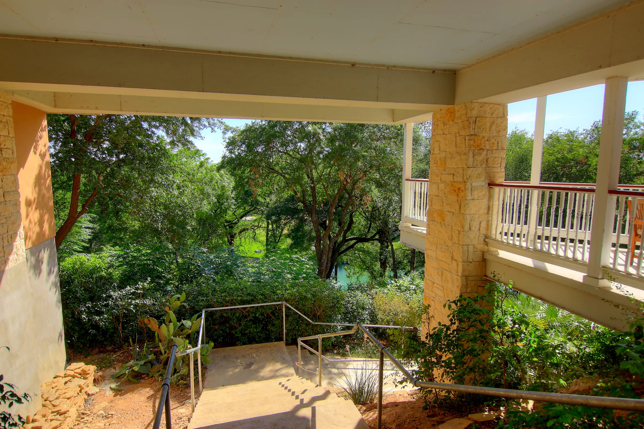 Village at Gruene river walkway.