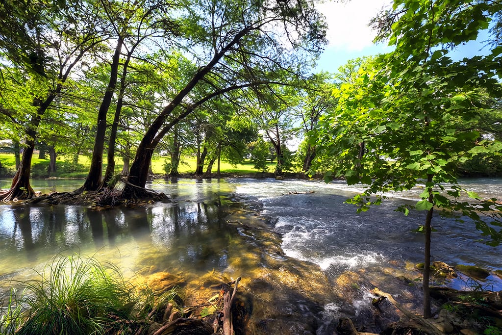 Guadalupe River near Waterwheel condos.