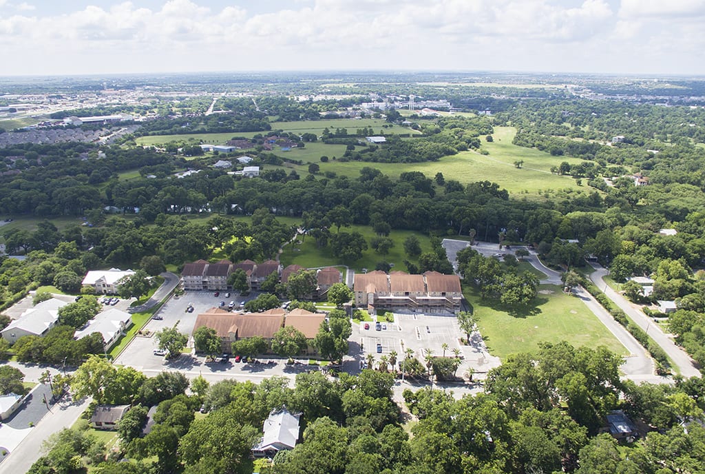 Aerial view of Waterwheel grounds.