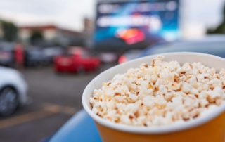 Watching a movie outside is one of the many Things To Do In New Braunfels.